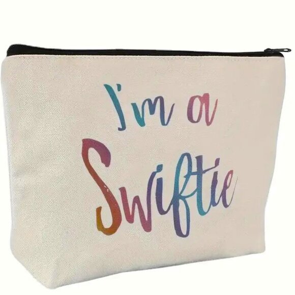 Cosmetic Bag Makeup I'm Swiftie Taylor Swift Fan Pouch Travel Storage Music NEW - Picture 2 of 3